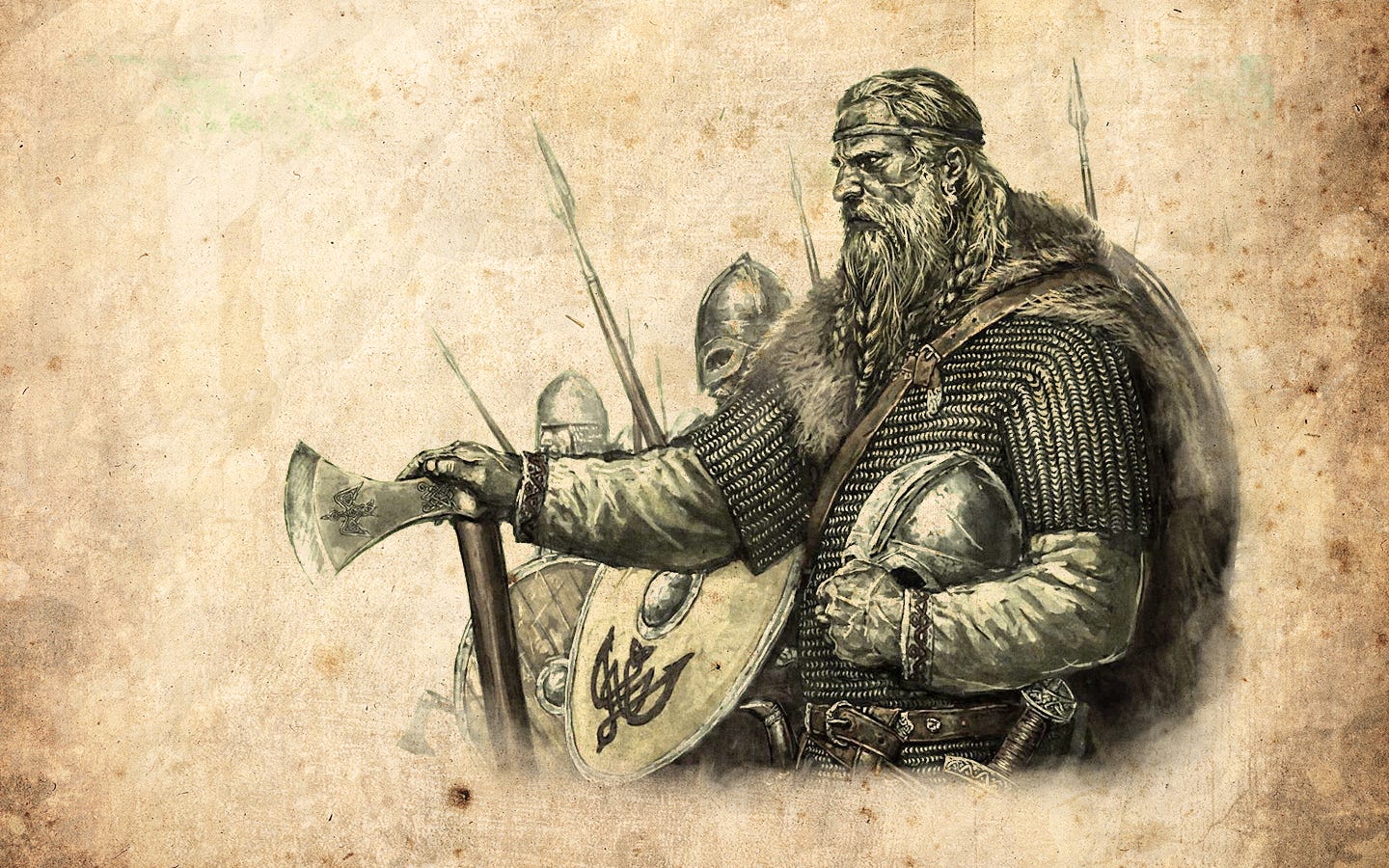 Viking warriors – wallpaper – vintaged