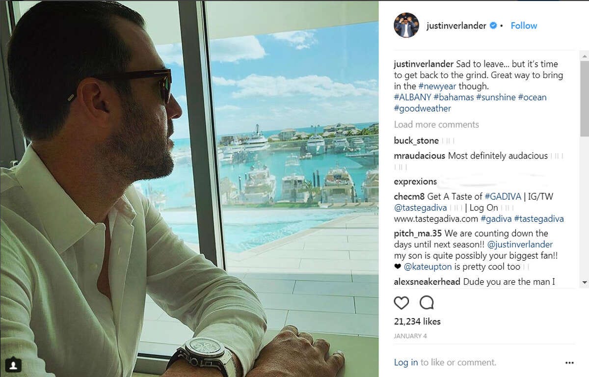 Justin Verlander ... Celebrated the New Year in the Bahamas. (Instagram)