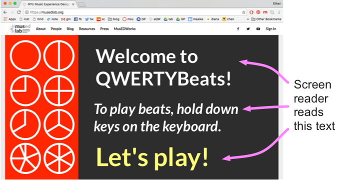 QWERTYBeats desktop - welcome
