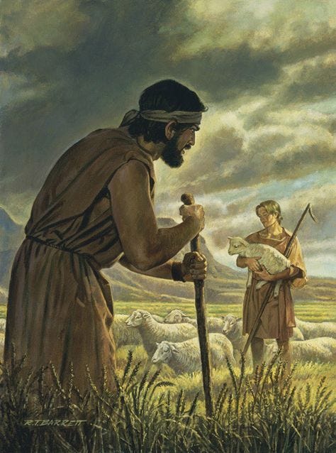 Cain and Abel and the Firstlings of the Flock, by © Robert T. Barrett ...