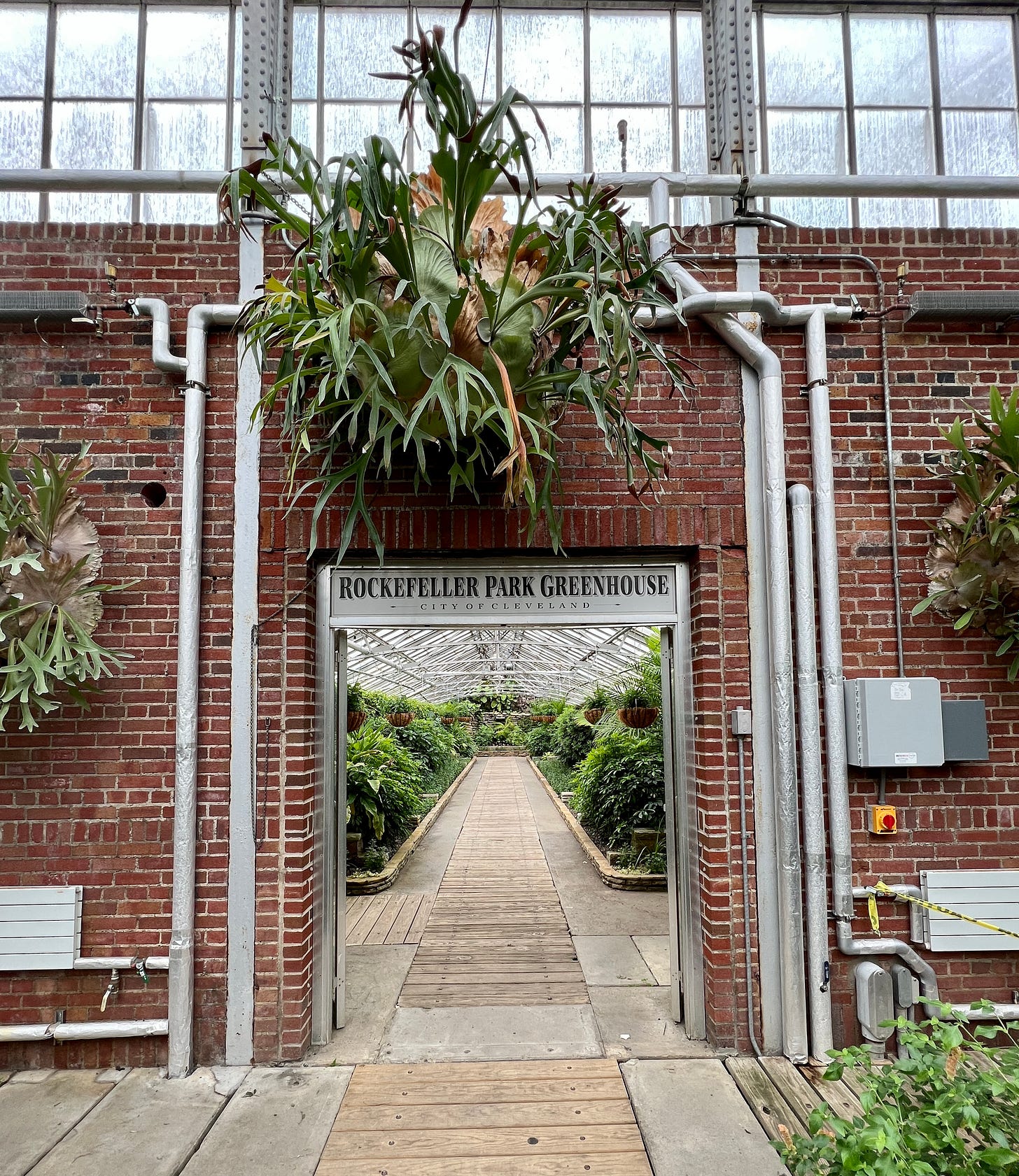 Entrance to Rockefeller Park Greenhouse