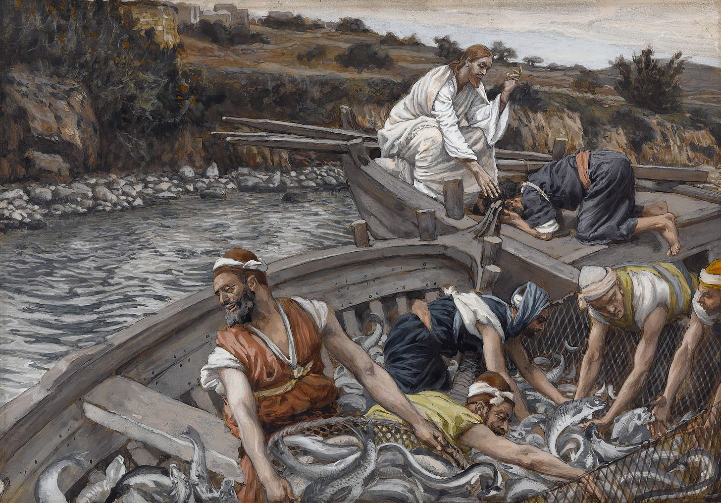 The Miraculous Draught of Fishes (1886-1894) by James Tissot