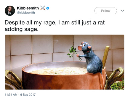 Funny tweet about Ratatoullie