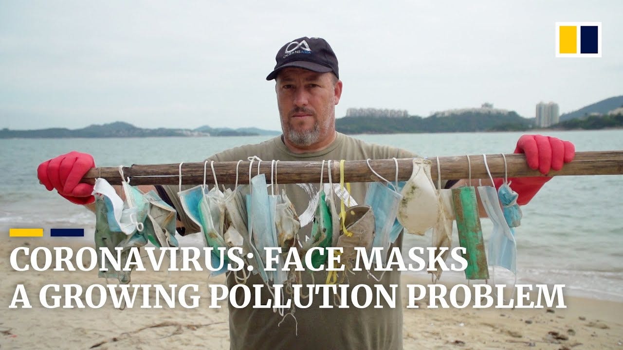 Coronavirus consequences: disposable masks latest addition to Hong Kong&#39;s  waste woes - YouTube