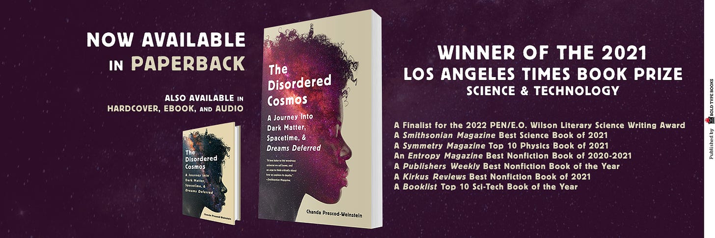 Now available in paperback: also available in hardcover, ebook, and audio. Winner of the 2021 Los Angeles Times Book Prize, Science and Technology. Images of the hardcover and paperback versions of the book, both silhouettes filled with an image of the cosmos. Also a list of accolades the book has received.