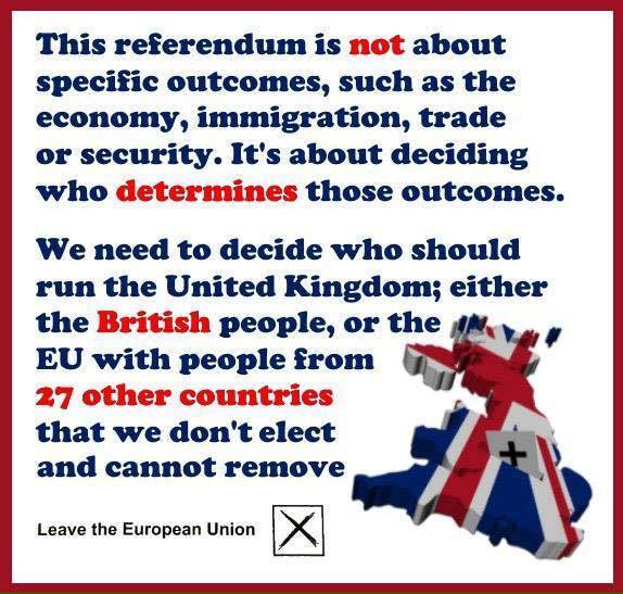 Referendum not about outcomes