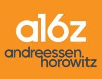 a16z logo, andreessen horowitz name below.