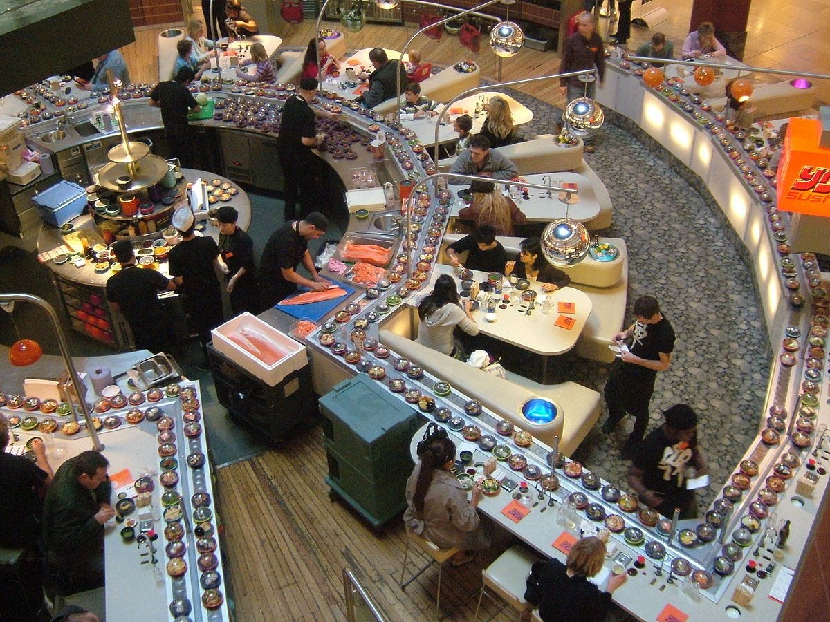 Automated Restaurants - eat like the Jetsons | Glutto Digest | Running  sushi, Yo sushi, Conveyor belt sushi