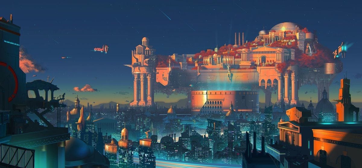 SPACE ROME!. .. We need a series about the descendants of ancient romans who got sent to a fantasy world but never stopped their scientific progress. However, the progress was 