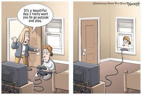 Serious Gaming (Addiction) #cartoon #comicstrip ...