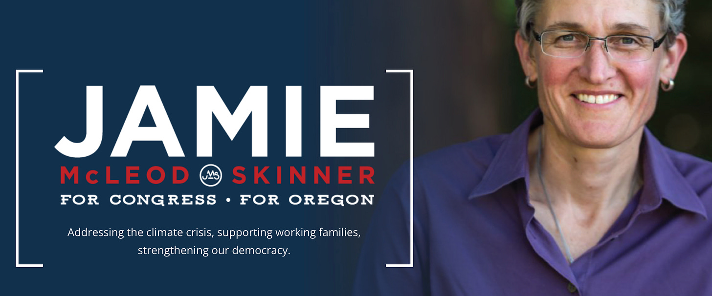 Jamie McLeod-Skinner for Congress - Addressing the climate crisis, supporting working families, strengthening our democracy.