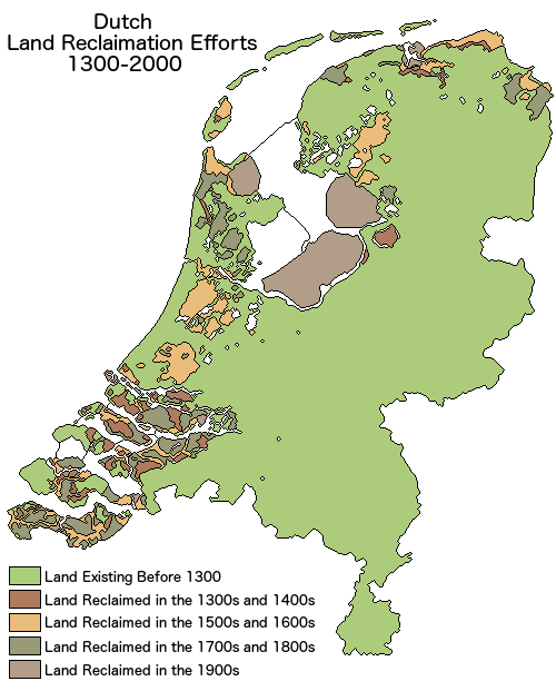Netherlands Land Reclamation Timeline