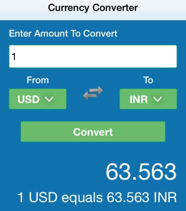 CurrencyConverter - ReactJS Example