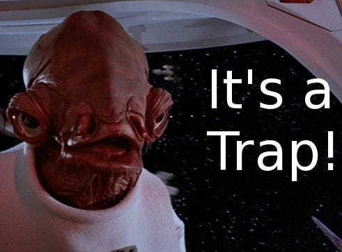 Image result for it's a trap