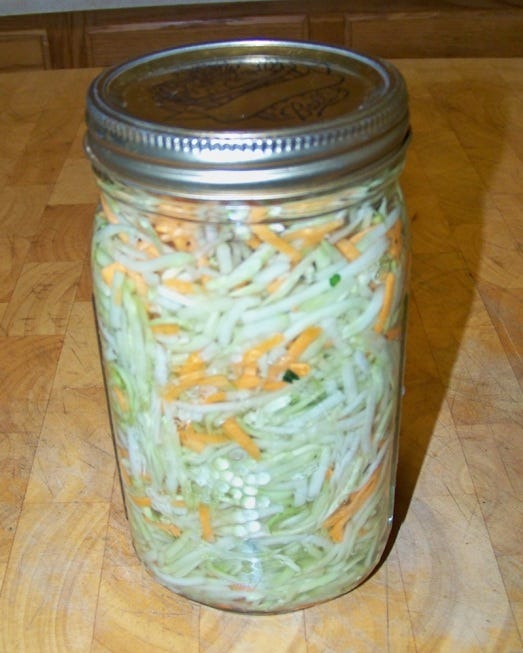 Screw Lid on Tight for Fermented Broccoli Kraut