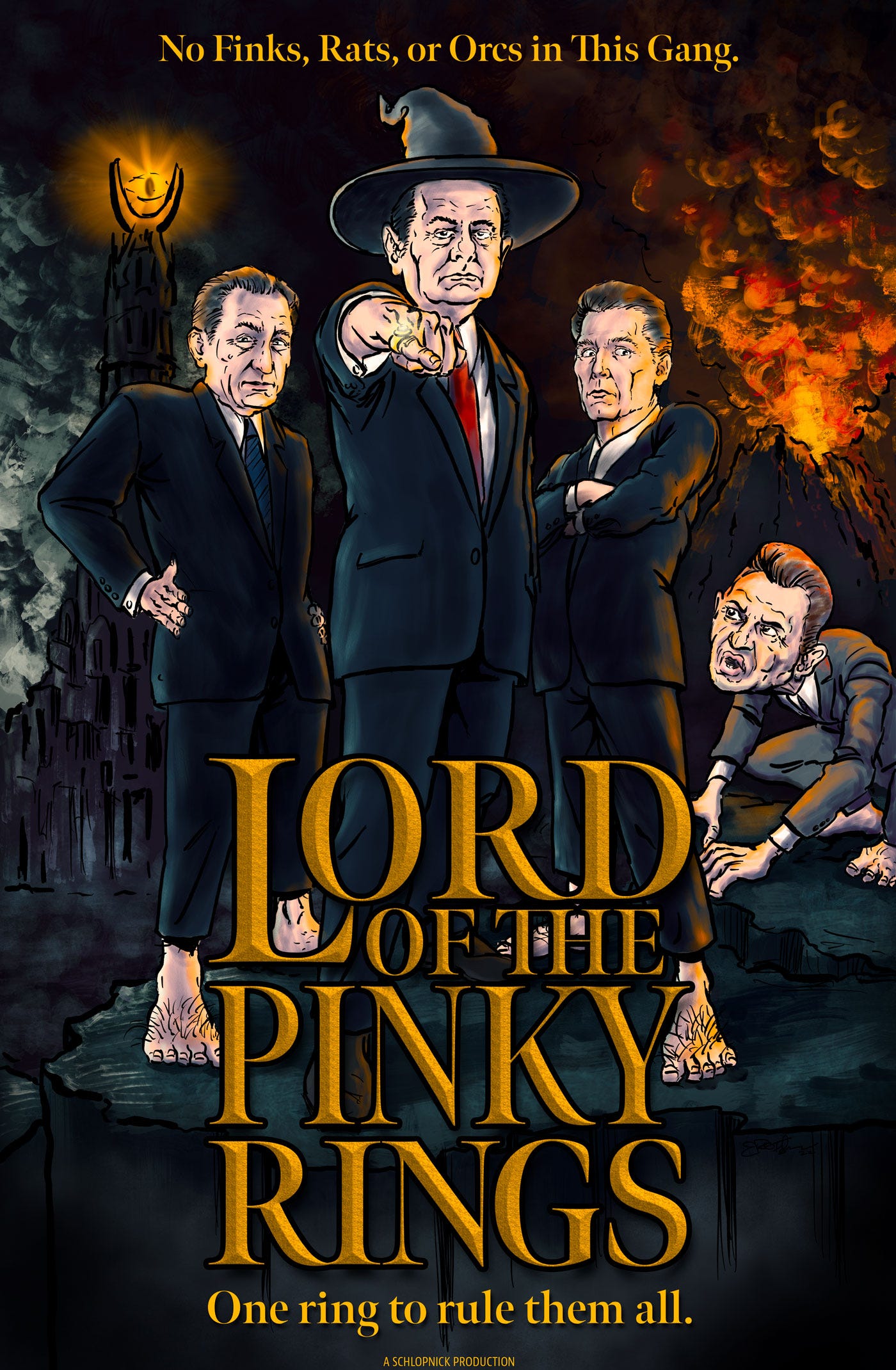 Lord of the Pinky Rings Poster Comic by E.R. Flynn