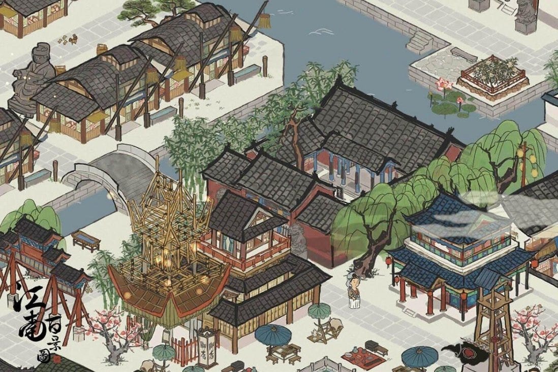 In Canal Towns, players build towns in Ming dynasty China. Picture: Coconut Island Games