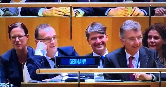 Visegrád 24 on Twitter: "Remember when the German Foreign Minister and his  team laughed at the US in the UN for stating that Germany was endangering  European security by continuing on the