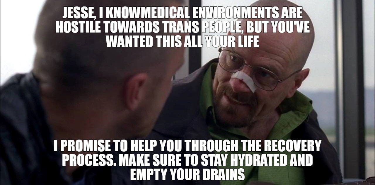 r/okbuddyhetero - jesse breakingbad gets top surgery :D (slideshow)
