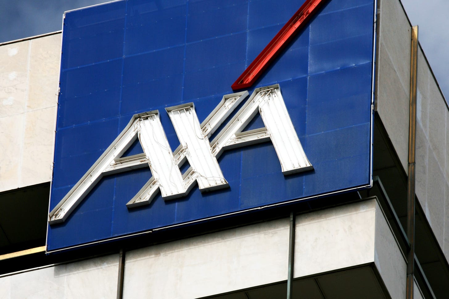 AXA logo on the side of a building
