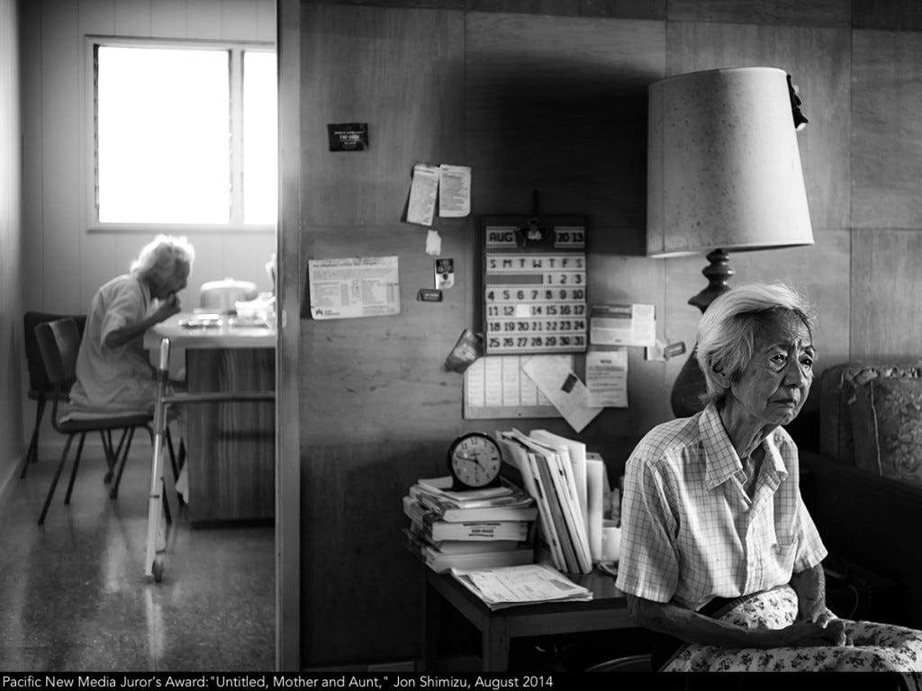 Pacific New Media Juror’s Award:"Untitled, Mother and Aunt," Jon Shimizu, August 2014