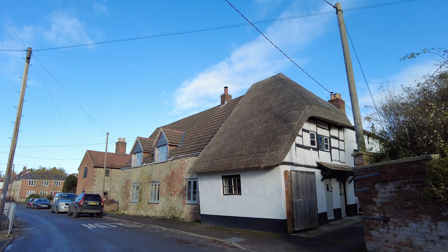 A thatched cottage in Market Lavington, Wiltshire