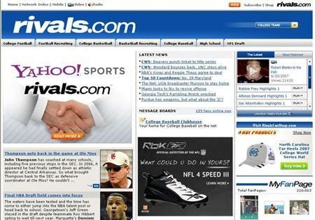 Yahoo acquires U.S. sports media site Rivals.com | Reuters
