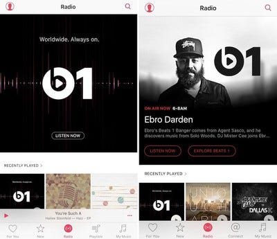 Apple Music Radio Tab Updated With Dynamic Beats 1 Banner - MacRumors