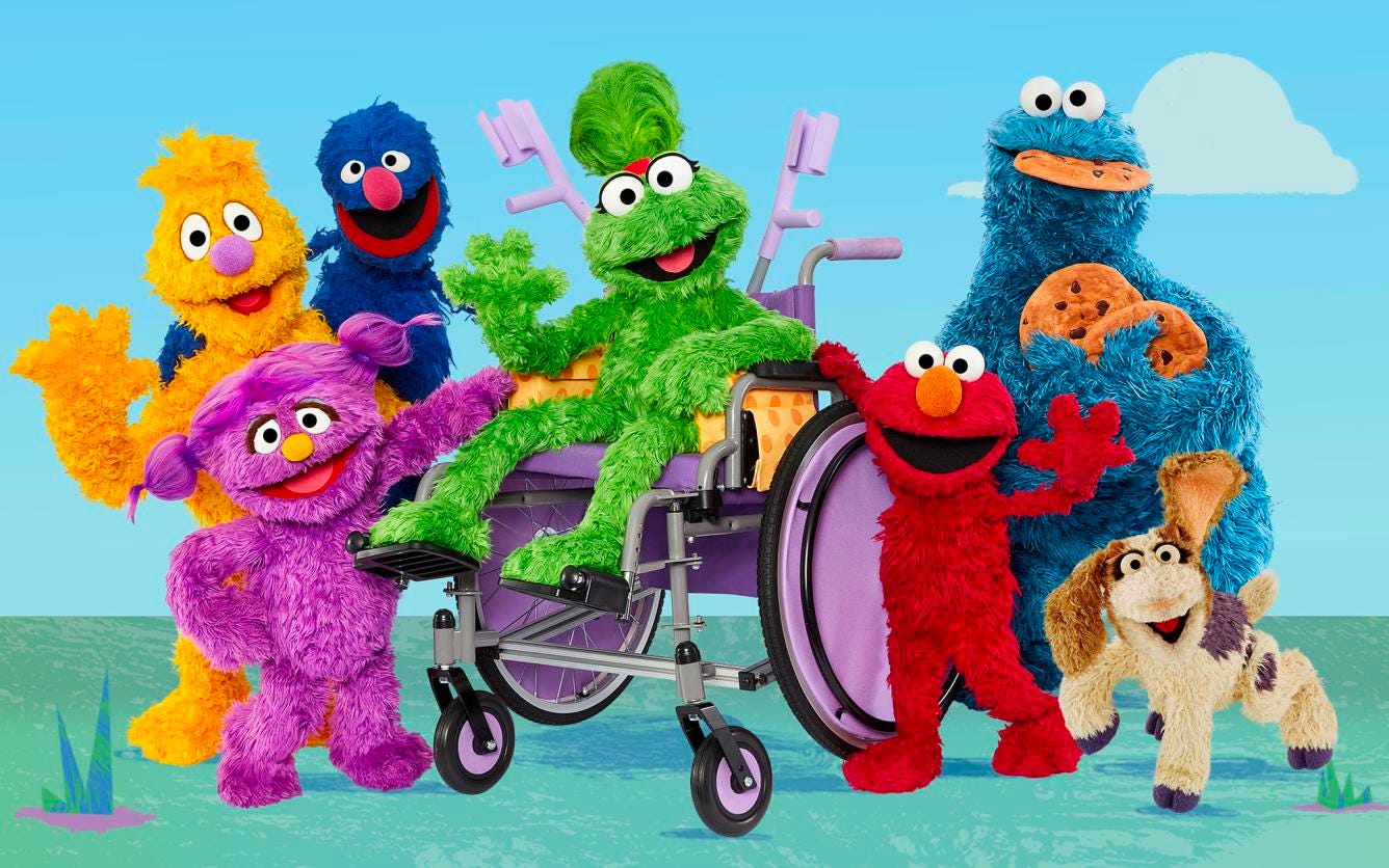 Ameera, a green Muppet who uses a wheelchair, will appear on the version of "Sesame Street" that airs in the Middle East and North Africa starting next week.