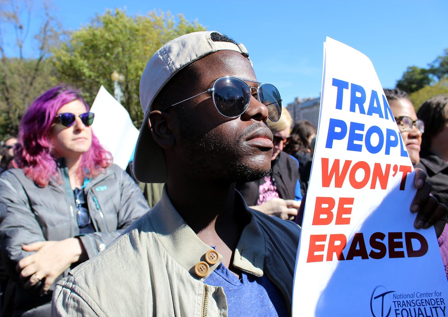 National Center for Transgender Equality TRANSGENDER RIGHTS RALLY in front of the White House at 1600 Pennsylvania Avenue, NW, Washington DC on Monday afternoon, 22 October 2018 by Elvert Barnes Protest Photography