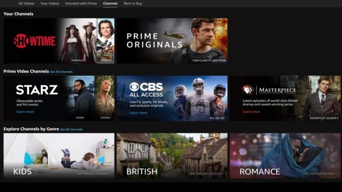 Amazon Prime Video Channels to Generate $1.7B in 2018: Analysts