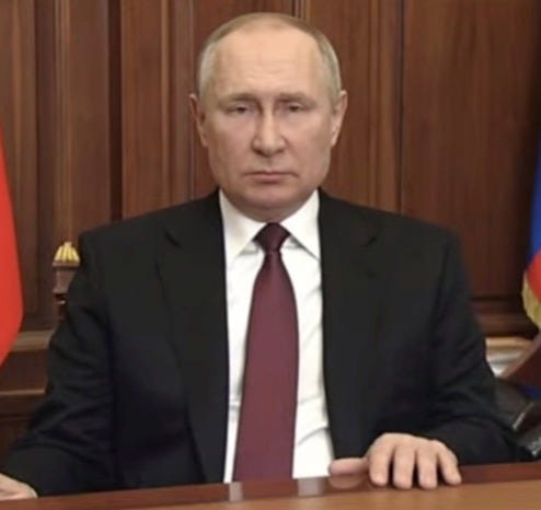 Putin gave an address to the nation this morning where he declared war on Ukraine