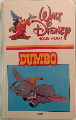 Dumbo VHS Clamshell release from 1981.