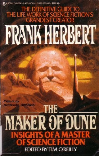The Maker of Dune: Insights of a Master of Science Fiction: Herbert, Frank:  9780425097854: Amazon.com: Books