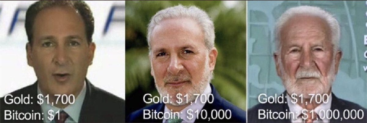 peter schiff bitcoin meme gold bubble