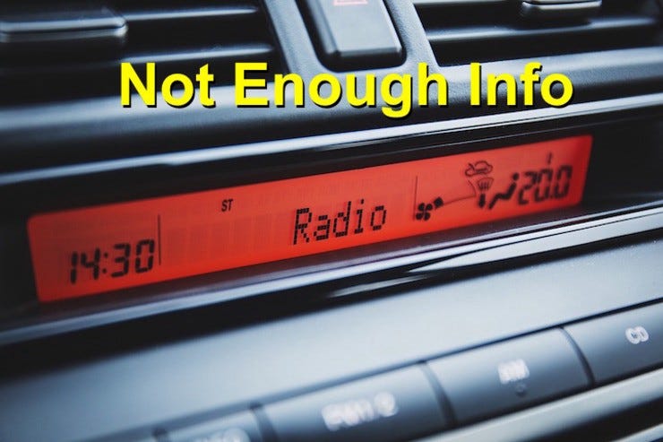 Radio informaiton