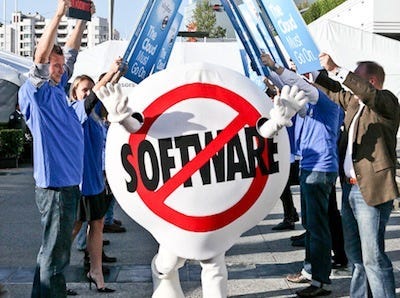 Salesforce logo fake picket