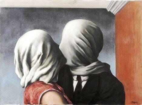 Little Art Poems: The Lovers, 1928 Rene Magritte