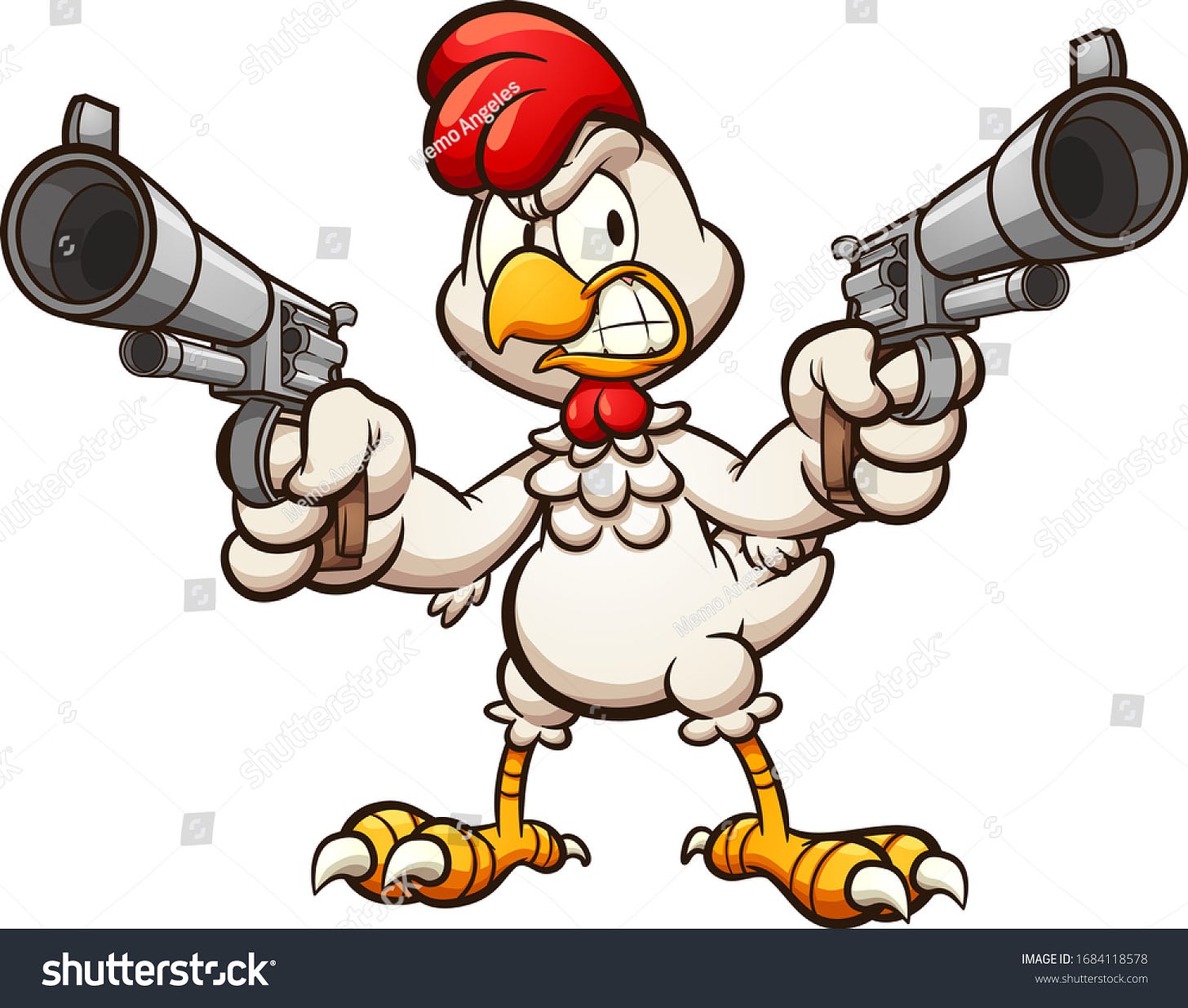 Chicken with a gun Images, Stock Photos & Vectors | Shutterstock