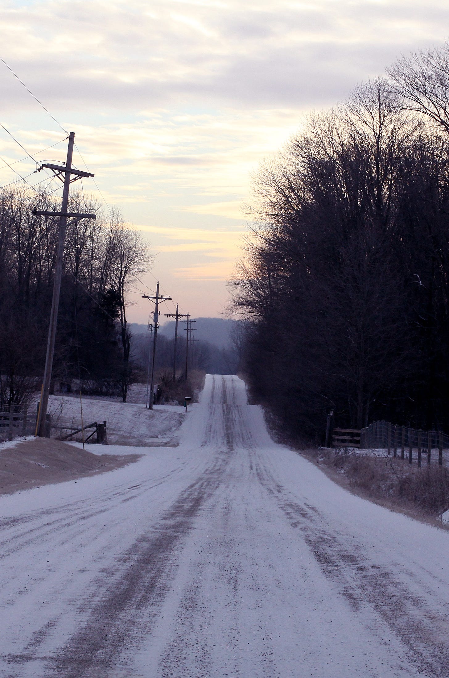 County roads, such as CR 550 S in Henry County, often prove the most treacherous in Hoosier winters.