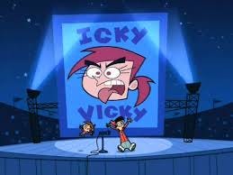 A scene from the "Icky Vicky" song