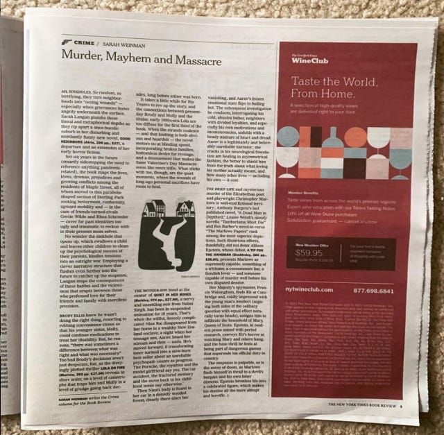 A page from the sunday new york times book review