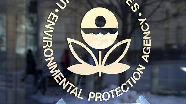 Image of EPA logo on window.