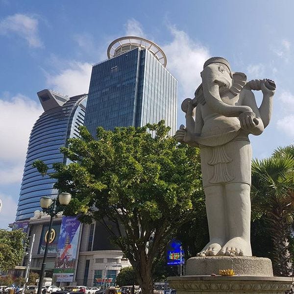 The growing skyline of Phnom Penh.