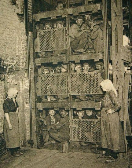Italian coal miners working in Belgium