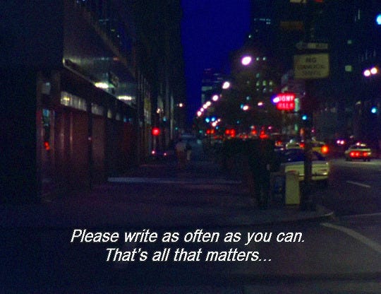 News From Home (1977), dir. Chantal Akerman. : films | Epic quotes,  Uncommon words, Mood quotes