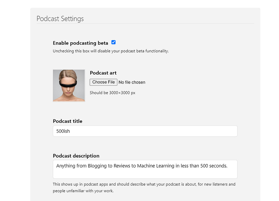 Hosting your podcast in Substack