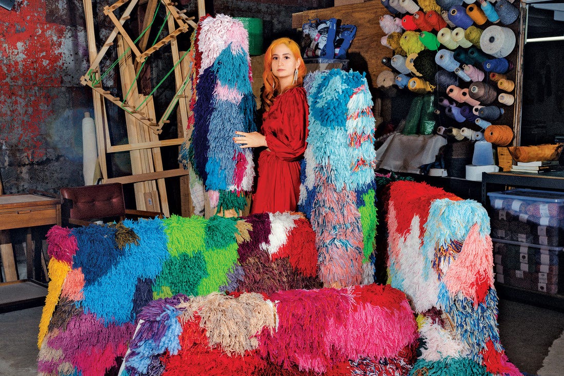 INTO: Artist Sarah Zapata's Hand-Woven Technicolor Dreamscapes