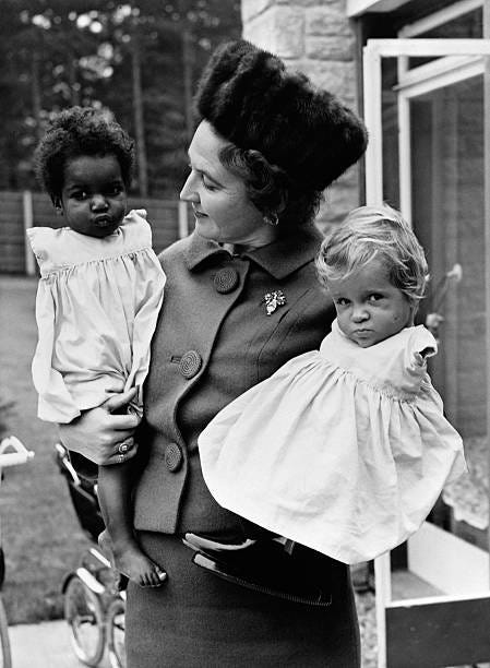 At Chailey Heritage House, Mrs Hoare With Young Victims Of Thalidomide Born With Malformations Or Neither Arms Nor Legs, in London, United Kingdom,...