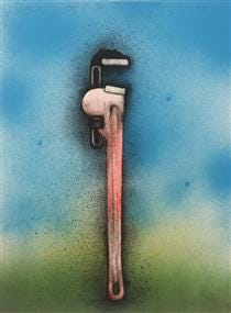 Big red wrench by Jim Dine